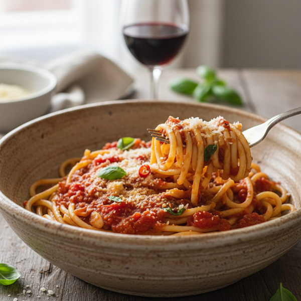 Tia's Rustic Pasta Al Pomodoro recipe