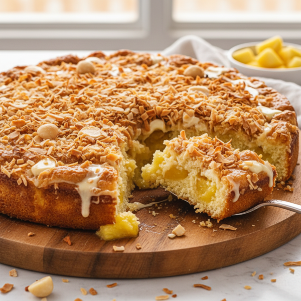 Toasted Coconut Delight Dump Cake recipe