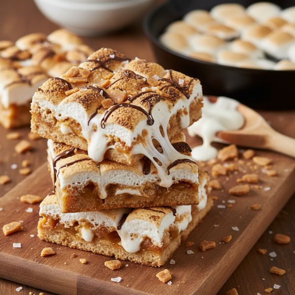 Toasted Marshmallow Toffee Crunch Treats recipe