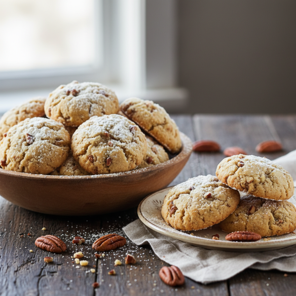 Toasted Pecan Mexican Wedding Cookies recipe