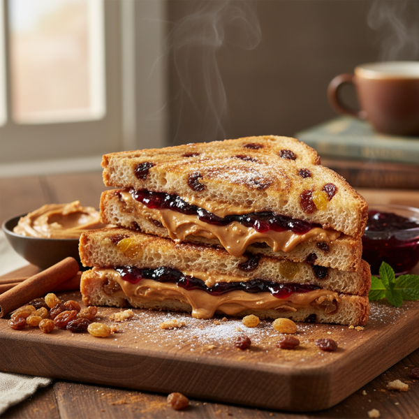 Toasty Cinnamon Raisin PB&J Delight recipe