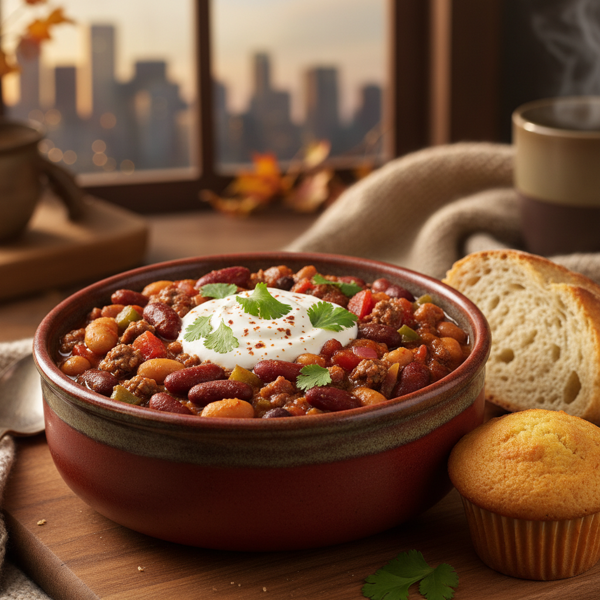 Toronto's Heartwarming Three-Bean Chili recipe