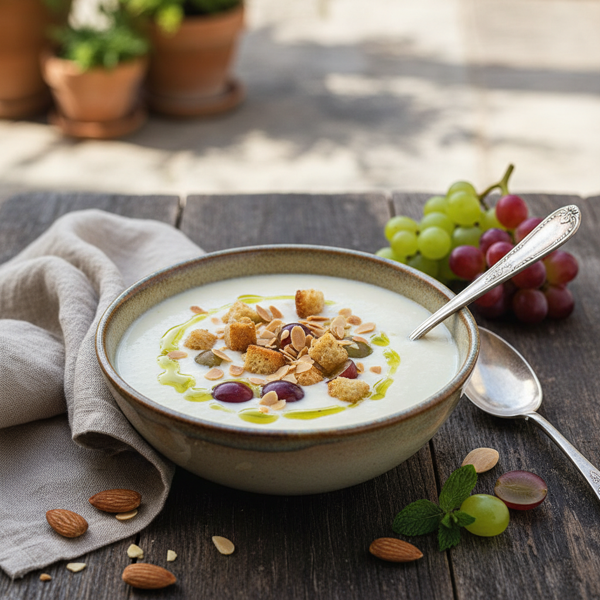 Traditional Andalusian White Almond Gazpacho recipe