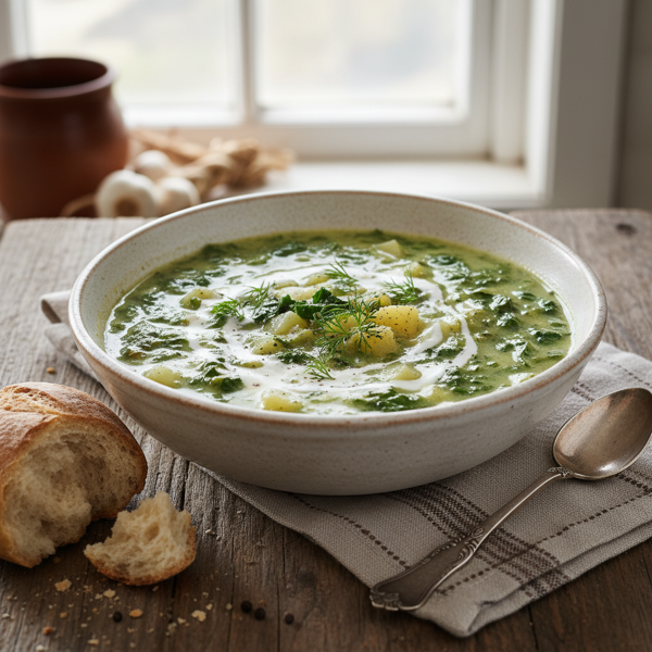 Traditional Croatian Spinach Stew with Cream recipe