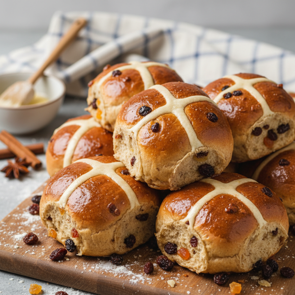 Traditional Easter Hot Cross Buns recipe
