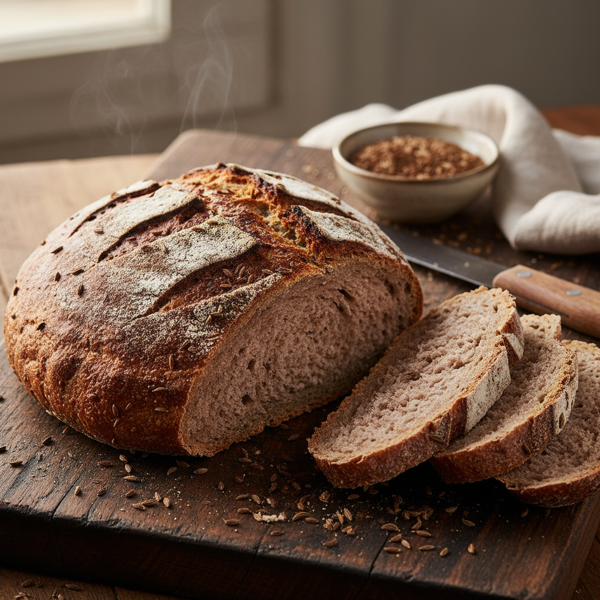 Traditional German Sourdough Rye Bread with Caraway recipe