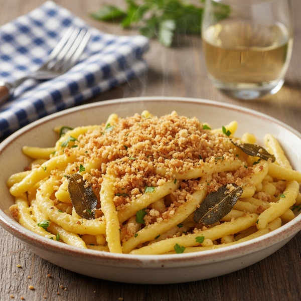 Traditional German Spaetzle with Buttery Breadcrumb Topping recipe