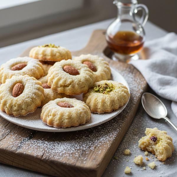 Traditional Greek Cognac Butter Cookies recipe