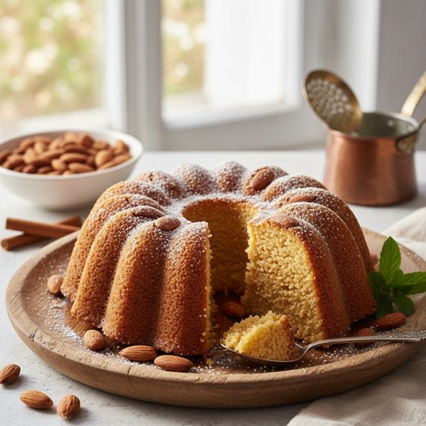 Traditional Greek Semolina Halva with Almonds recipe