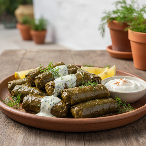 Traditional Greek Stuffed Grape Leaves (Dolmades) recipe