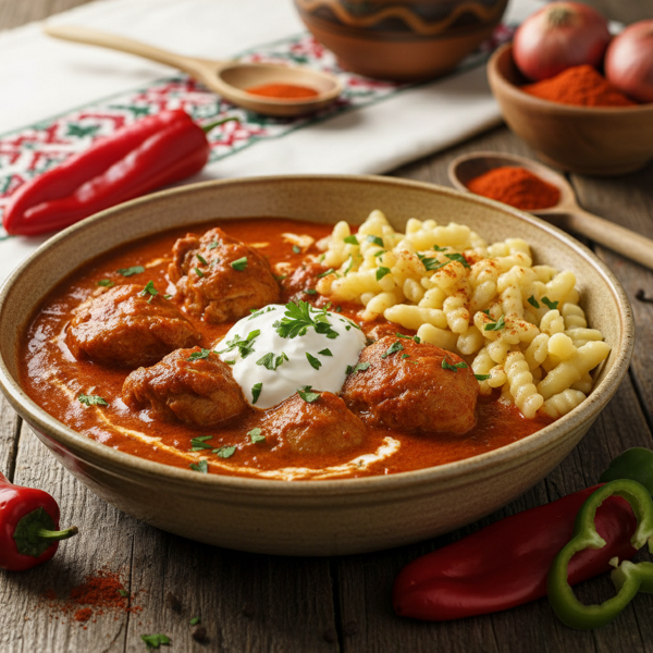 Traditional Hungarian Chicken Paprikash recipe