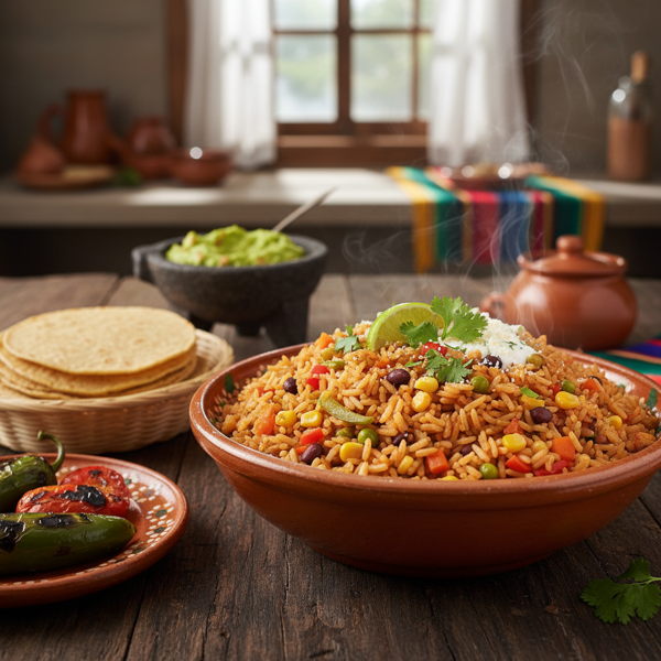 Traditional Mexican Rice with Vegetables recipe