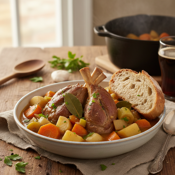 Traditional Welsh Cawl with Lamb Shanks recipe