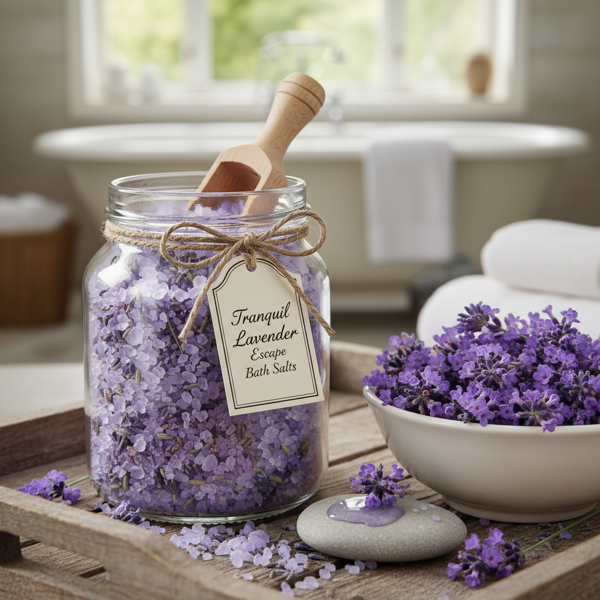 Tranquil Lavender Escape Bath Salts recipe