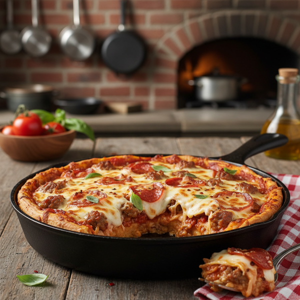 Triple Delight Meat Lovers' Pizza Casserole recipe