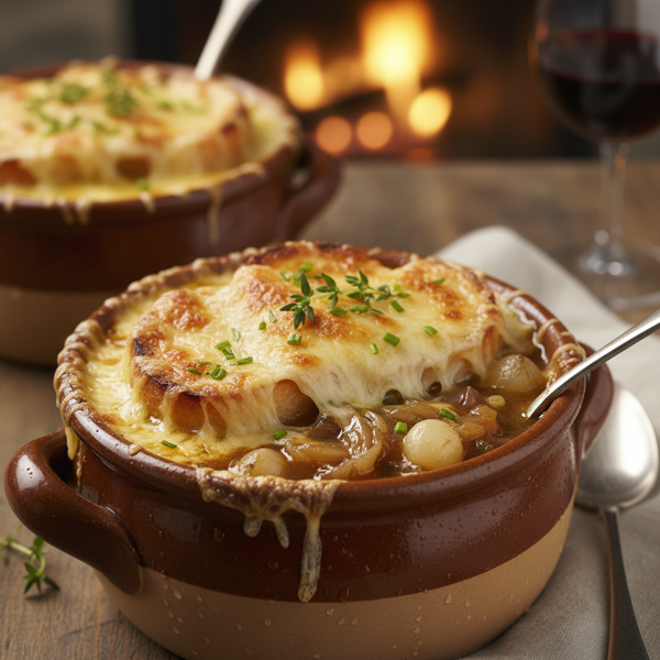 Triple Onion Gratinée Soup recipe