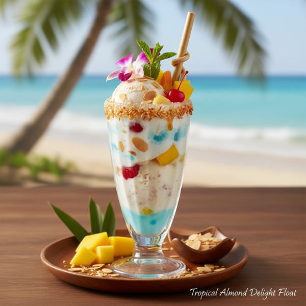 Tropical Almond Delight Float recipe