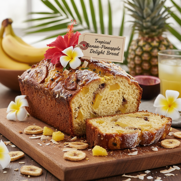 Tropical Banana-Pineapple Delight Bread recipe