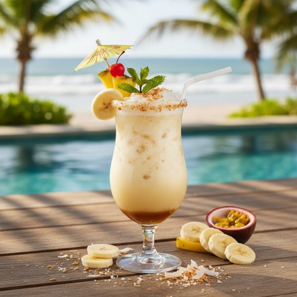 Tropical Banana Bliss Mocktail recipe