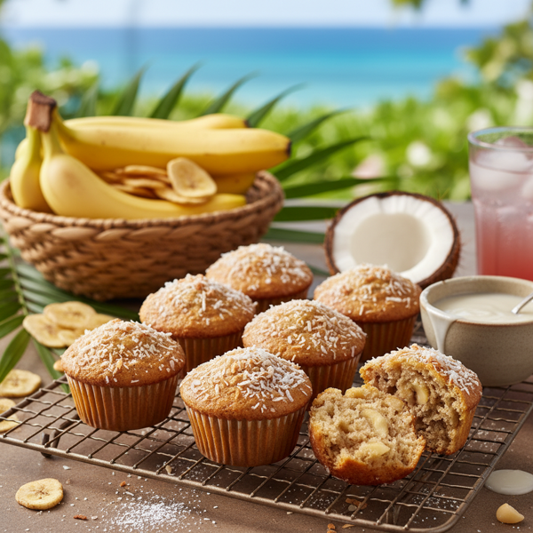 Tropical Banana Coconut Muffins recipe