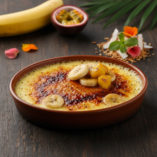 Tropical Banana Cream Brûlée recipe