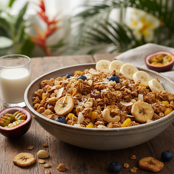 Tropical Banana Crunch Granola recipe