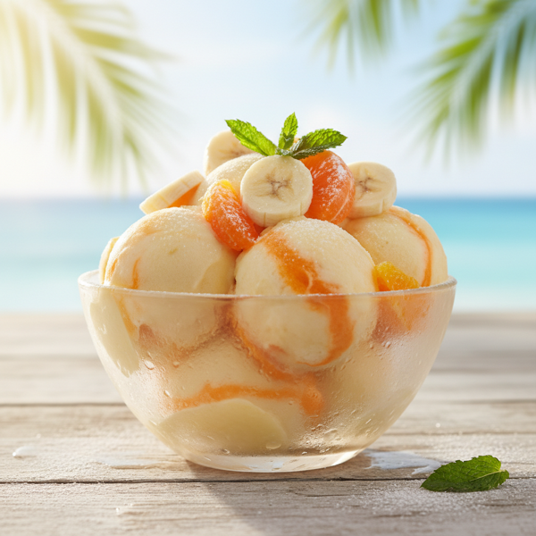 Tropical Banana Orange Sorbet recipe