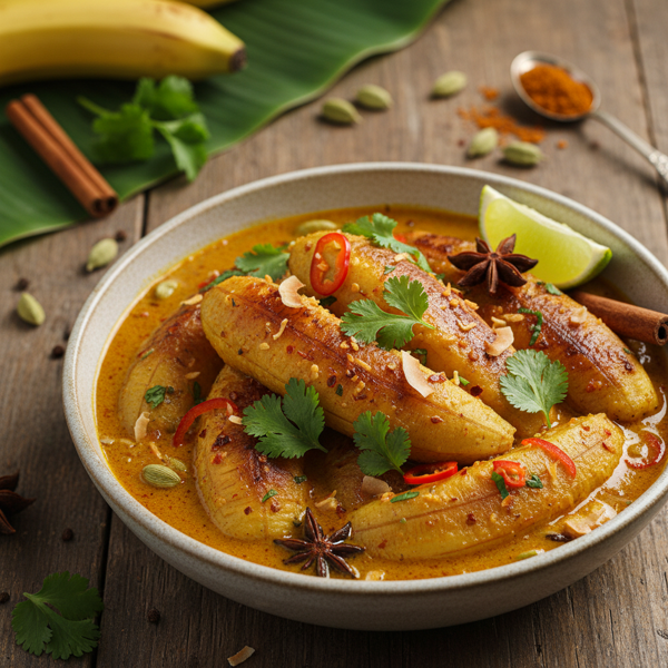 Tropical Bananas in Spiced Curry Sauce recipe