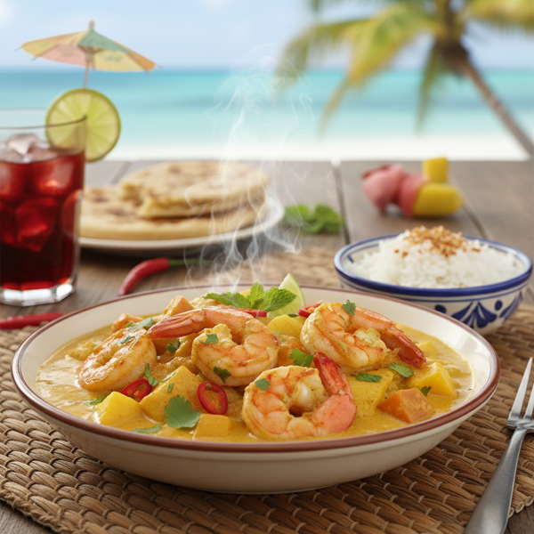 Tropical Barbados Shrimp Curry recipe