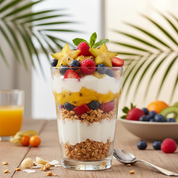 Tropical Berry Breakfast Parfait recipe