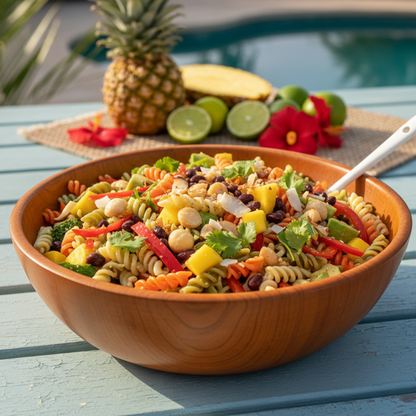 Tropical Black Bean Pasta Salad recipe