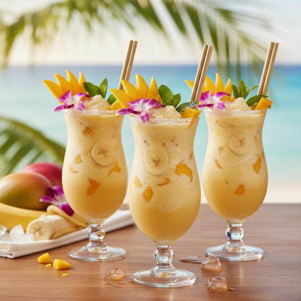 Tropical Bliss Mango Banana Daiquiris recipe