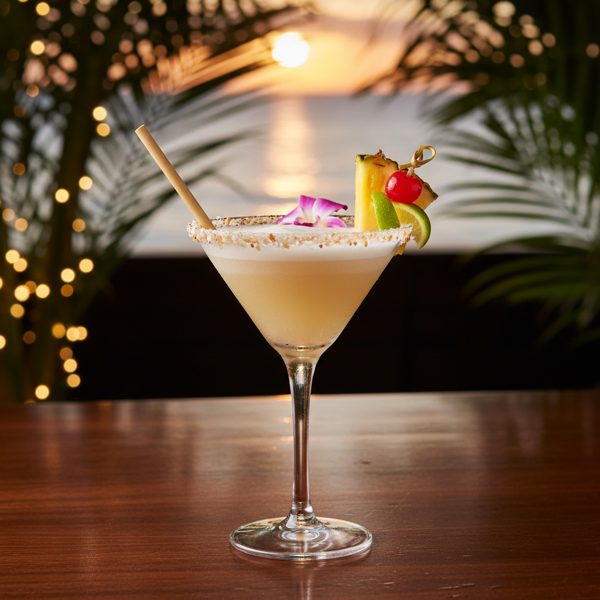 Tropical Bliss Pina Colada Martini recipe