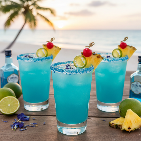 Tropical Blue Lagoon Margaritas recipe