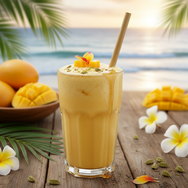 Tropical Cardamom Mango Lassi recipe