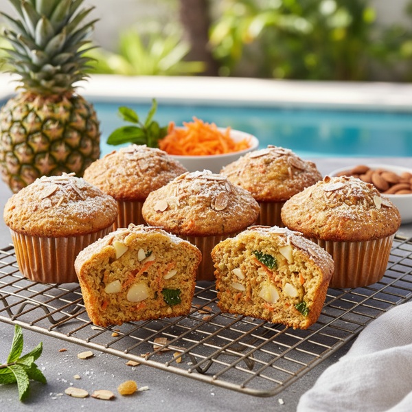 Tropical Carrot Almond Muffins recipe