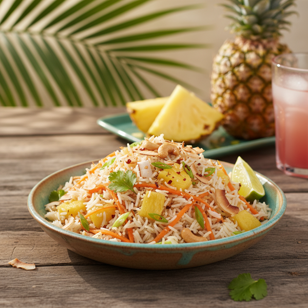 Tropical Carrot and Pineapple Rice Medley recipe