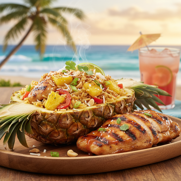 Tropical Chicken & Pineapple Fried Rice recipe