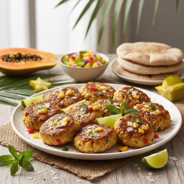Tropical Chickpea & Chicken Patties recipe