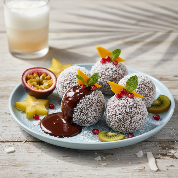 Tropical Chocolate Snowball Delight recipe