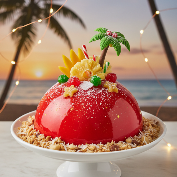 Tropical Christmas Ice-Cream Bombe recipe