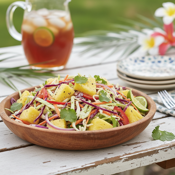 Tropical Cilantro Pineapple Slaw recipe