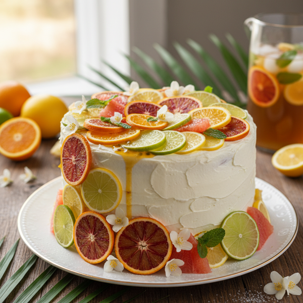 Tropical Citrus Delight Cake recipe