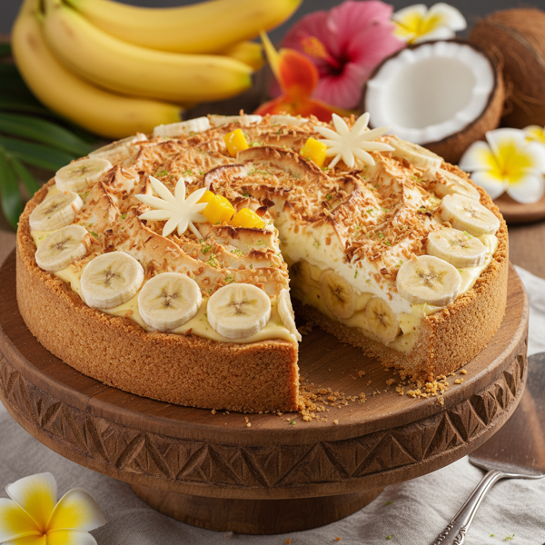 Tropical Coconut Banana Cream Pie recipe
