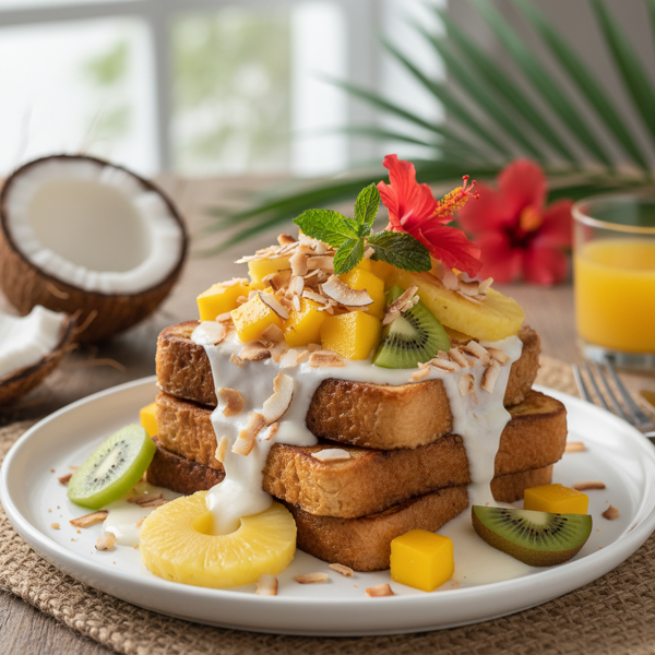 Tropical Coconut Bliss French Toast recipe