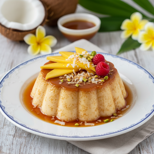 Tropical Coconut Caramel Flan recipe