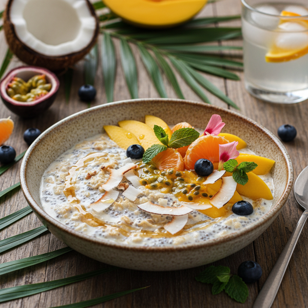 Tropical Coconut Chia Oatmeal Delight recipe