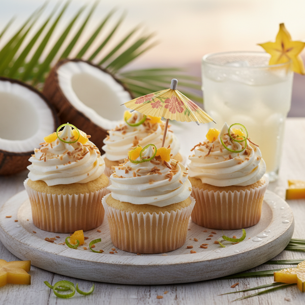 Tropical Coconut Cream Cupcakes recipe