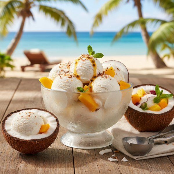 Tropical Coconut Cream Ice Cream recipe