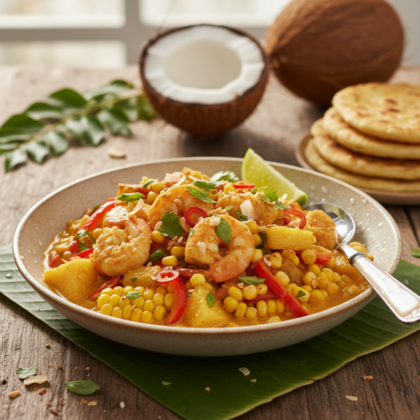 Tropical Coconut Curried Corn Delight recipe